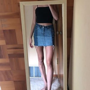 Pacsun Two Tone Mini Denim Skirt